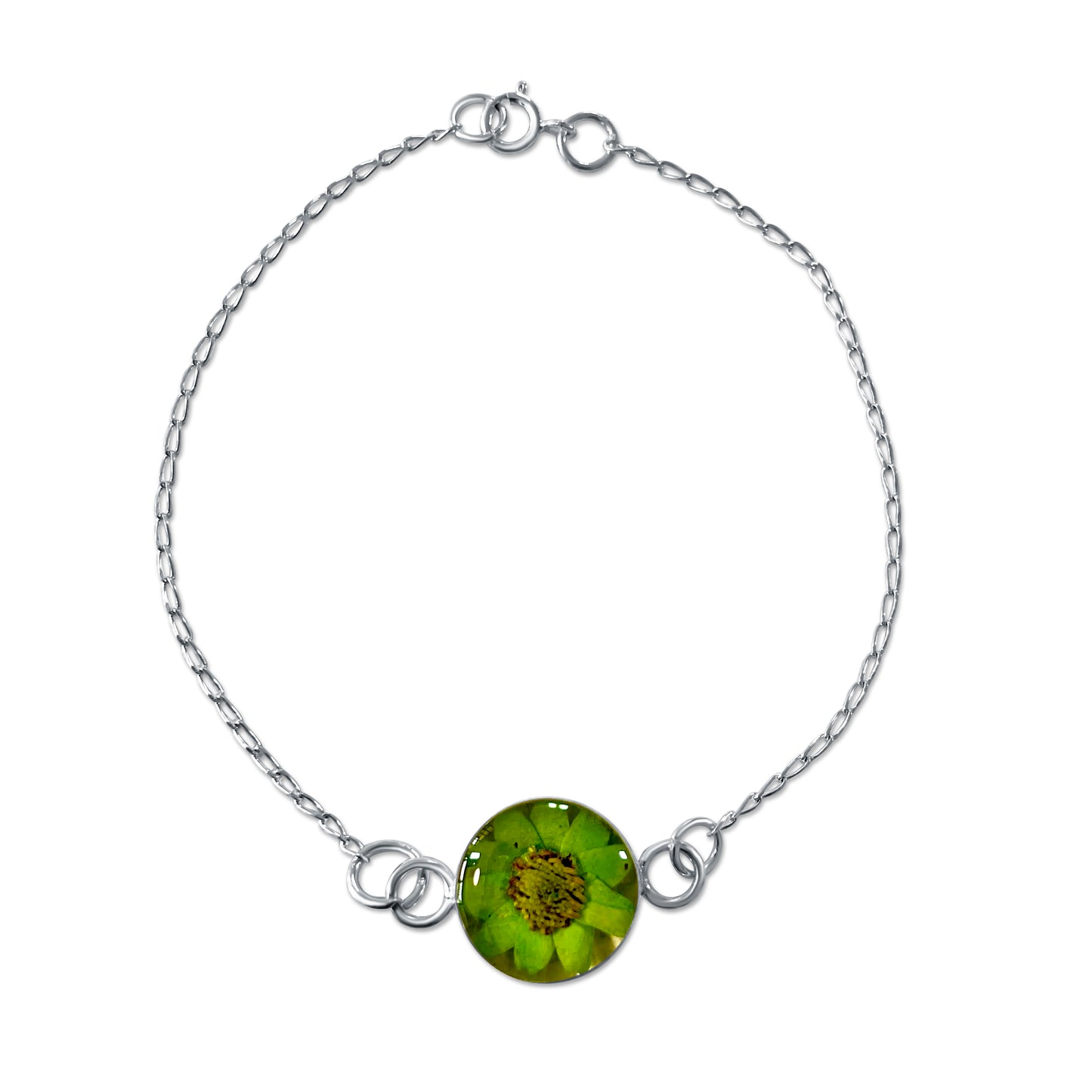 Brazalete Artesanal – Plata Mexicana 925 y Flores Reales