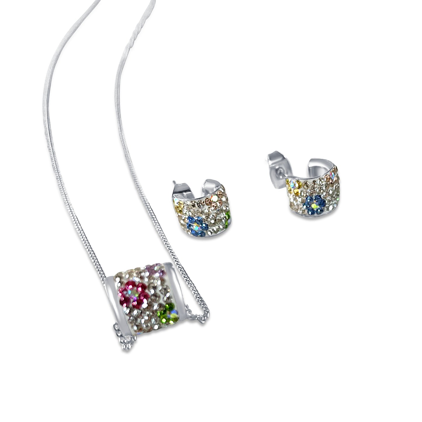 Set Floral – en Plata Mexicana 925