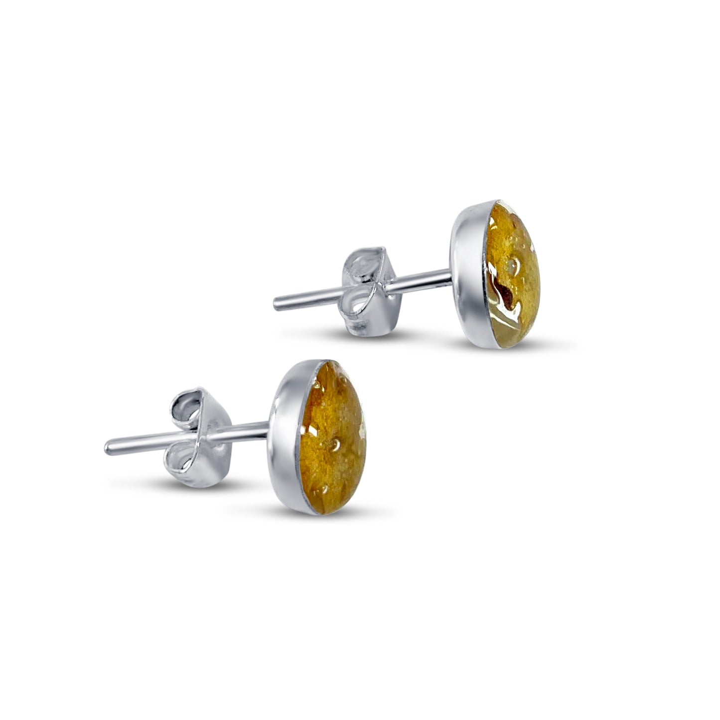 Pendientes de Plata mexicana 925 - Flores Reales Encapsuladas