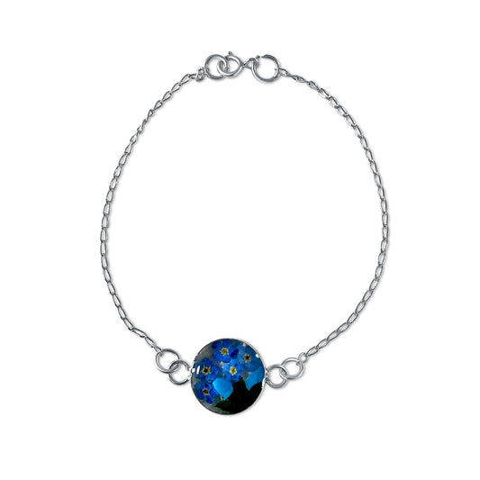 Brazalete Artesanal – Plata Mexicana 925 y Flores Reales
