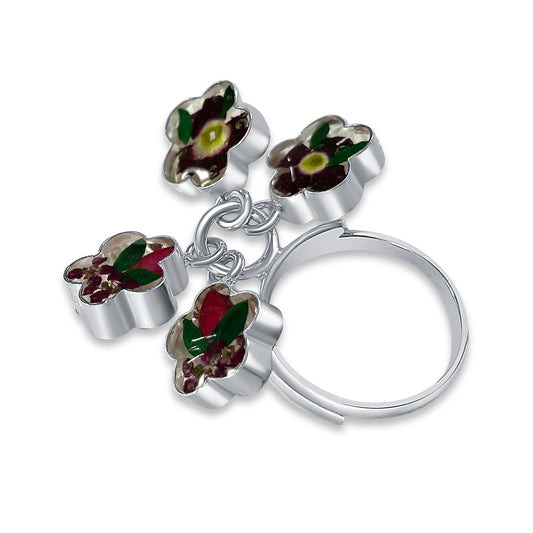 Anillo Ajustable con charms – Plata Mexicana 925