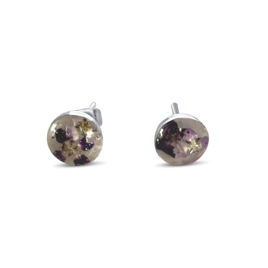 Pendientes de Plata mexicana 925 - Flores Reales Encapsuladas