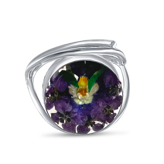 Anillo Ajustable Flores – Plata Mexicana 925