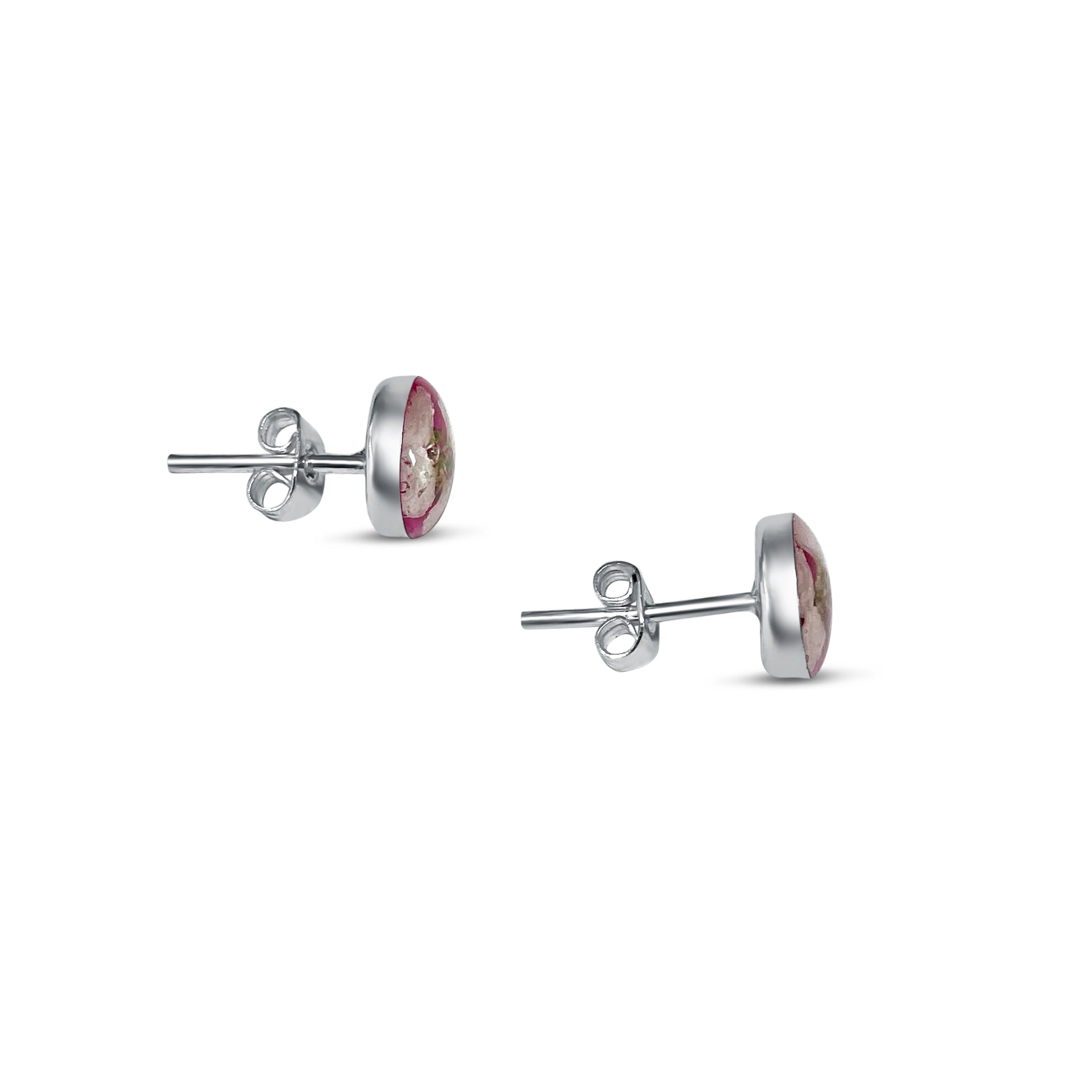 Pendientes de Plata mexicana 925 - Flores Reales Encapsuladas