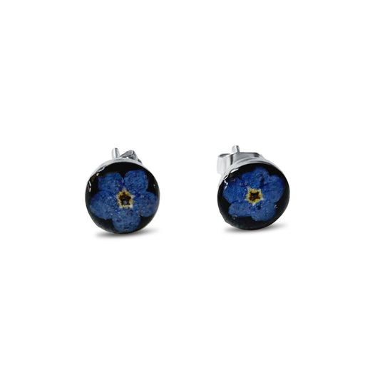 Pendientes de Plata mexicana 925 - Flores Reales Encapsuladas