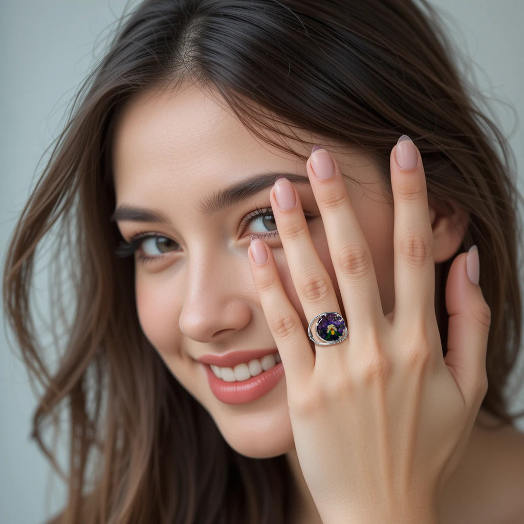 Adjustable Flower Ring – 925 Mexican Silver