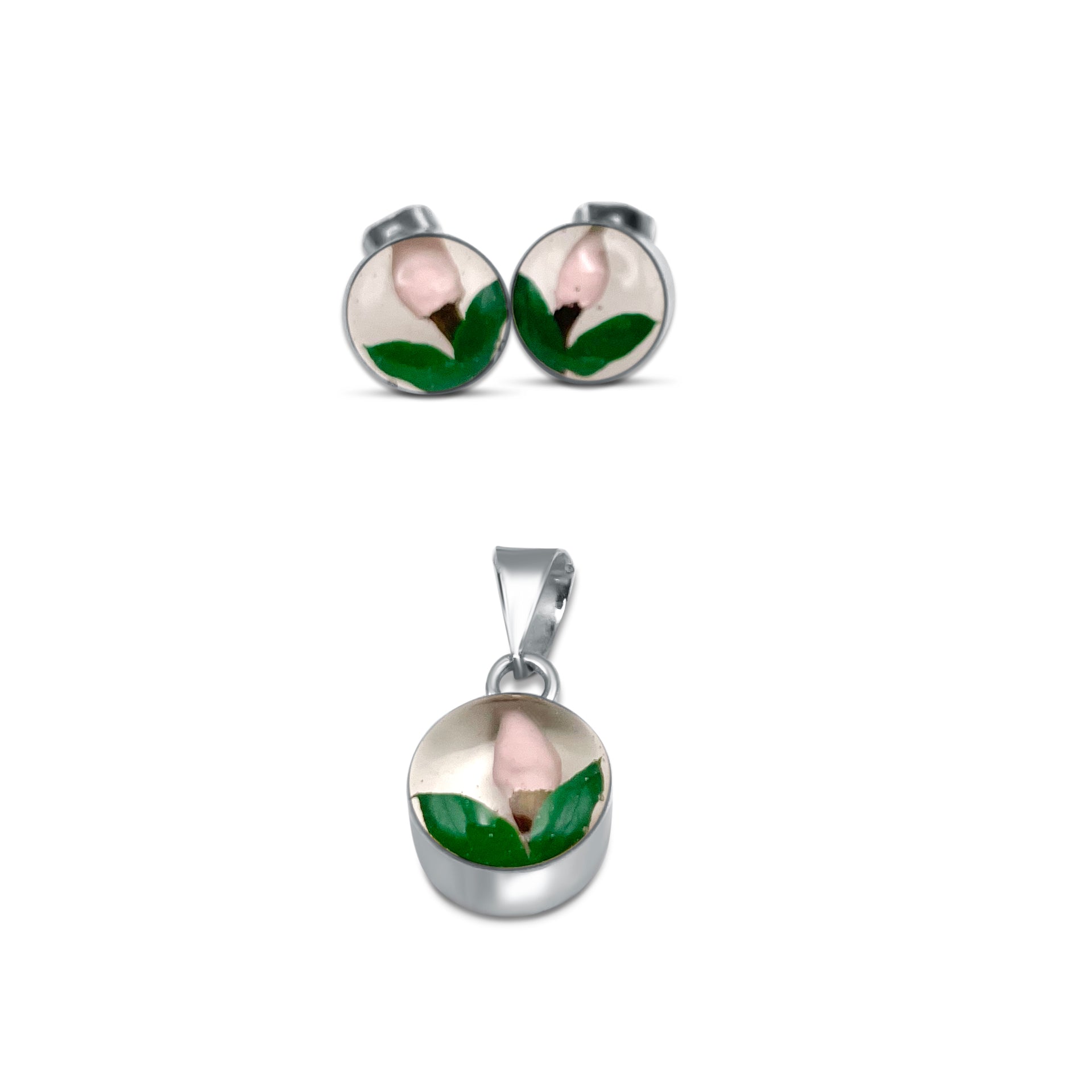 Floral Set – in 925 Mexican Silver