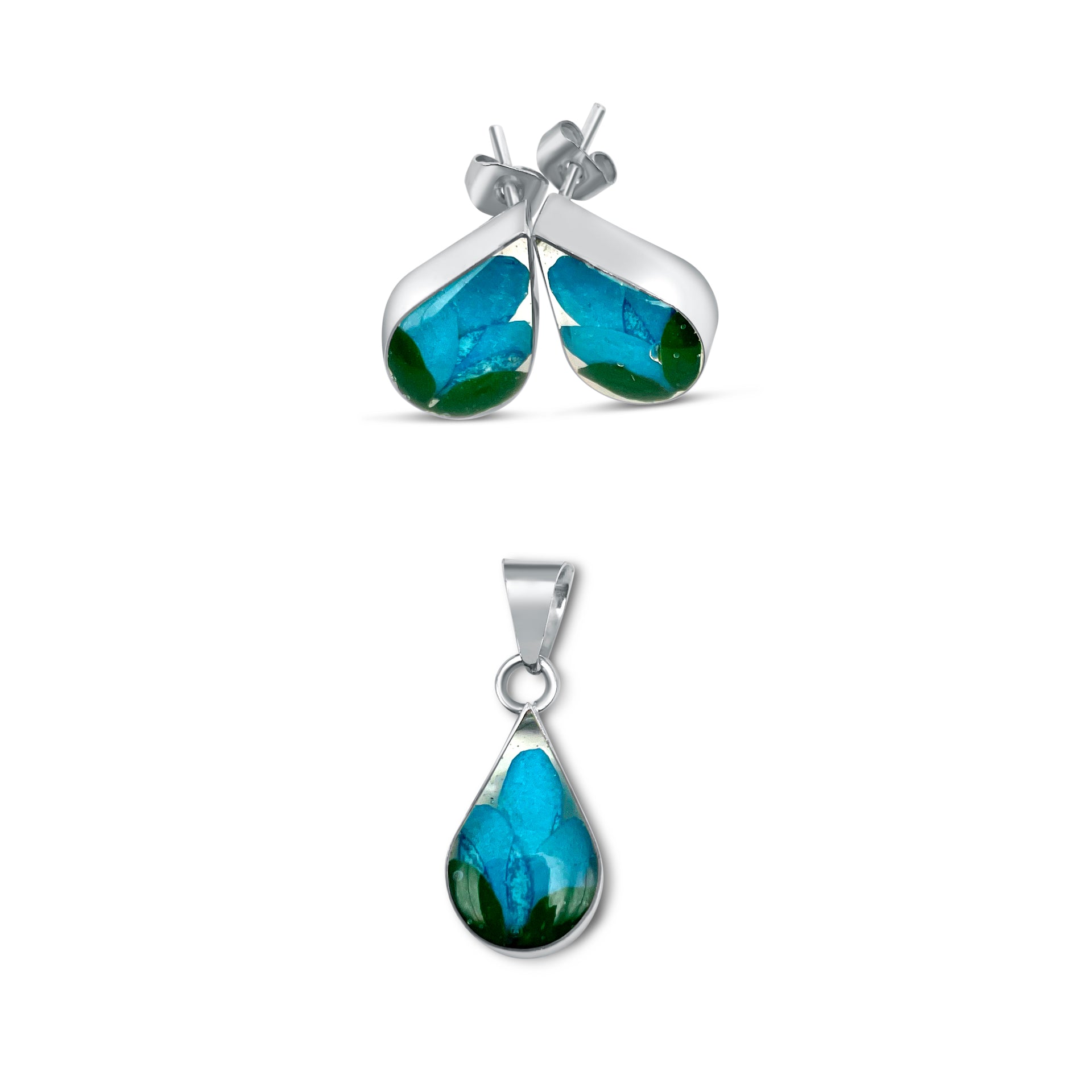 Floral Set – in 925 Mexican Silver