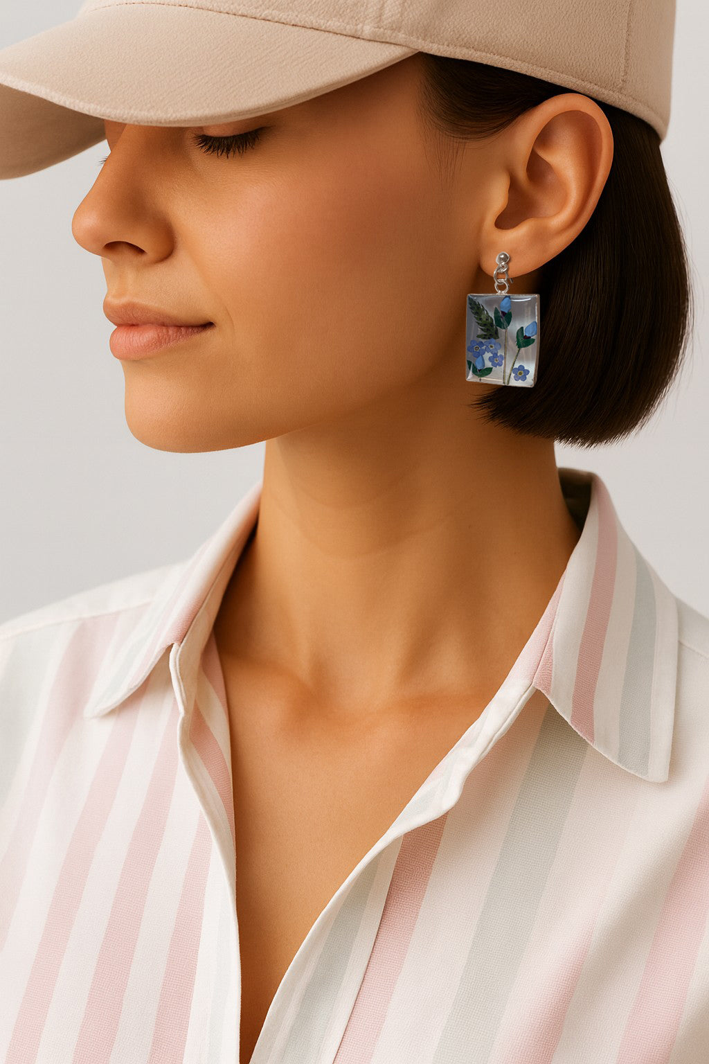 Pendientes Rectangulares Artesanales | Plata Mexicana 925 | Flores Reales