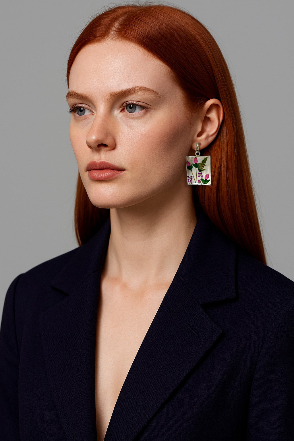 Pendientes Rectangulares Artesanales | Plata Mexicana 925 | Flores Reales