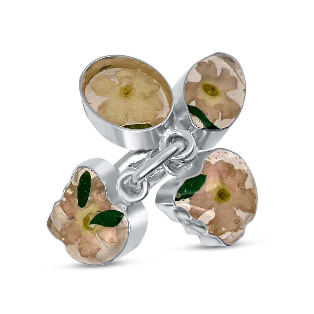 Adjustable Ring with Charms – 925 Mexican Silver