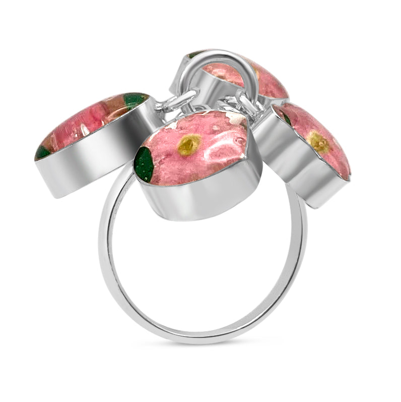 Adjustable Ring with Charms – 925 Mexican Silver