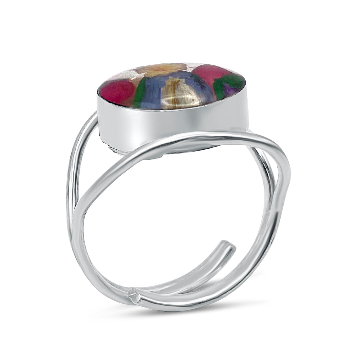 Adjustable Flower Ring – 925 Mexican Silver