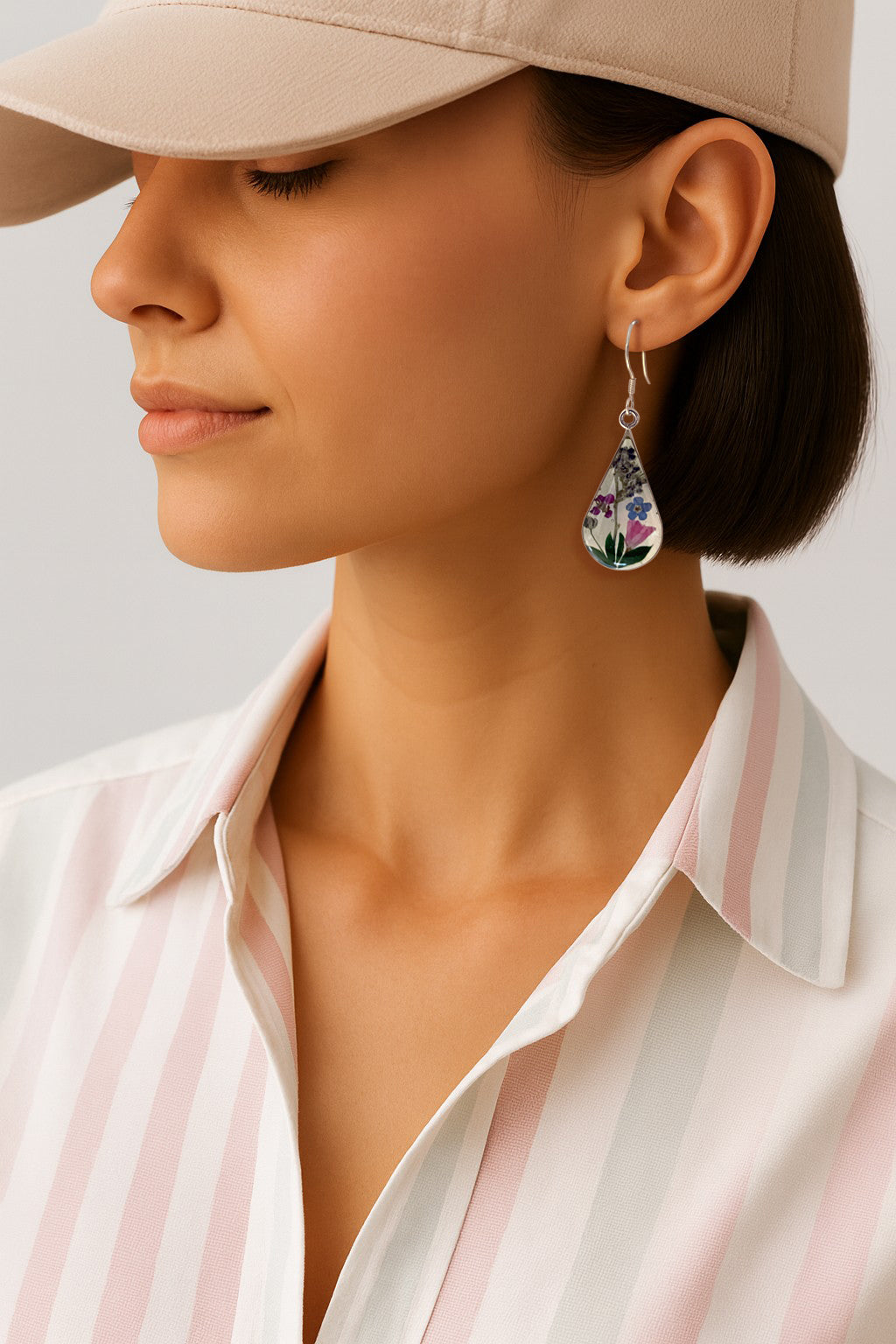 Pendientes Gota Artesanales | Plata Mexicana 925 | Flores Reales